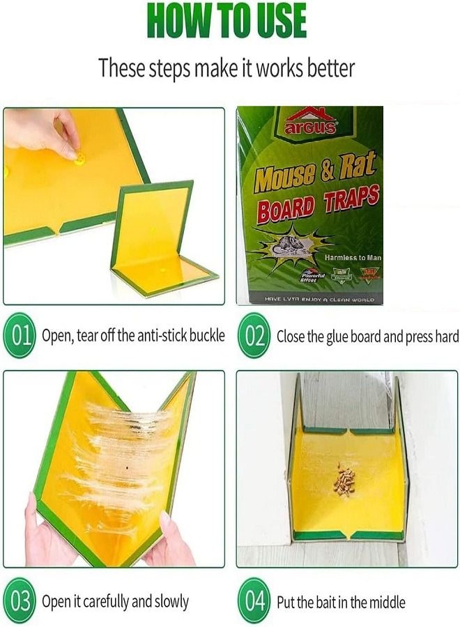 Argus Large Board Rat Glue Board Mouse Trap Sticky Boards Indoor and Outdoor Mouse Glue Trap - Image 3