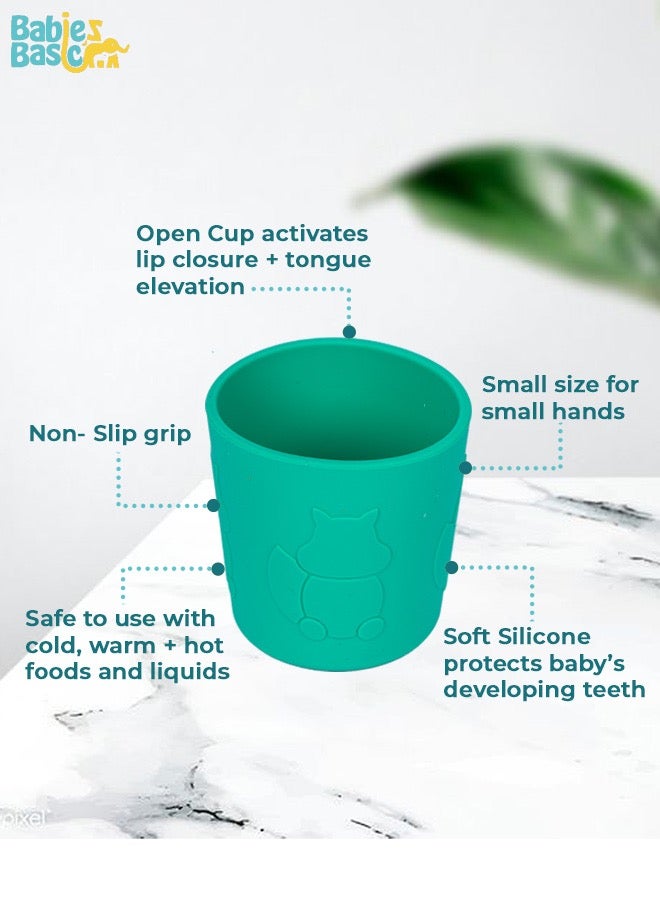 بابيز_بيسك كوب تدريبي سيليكون للأطفال، خالٍ من مادة البيسفينول أ. - Image 2
