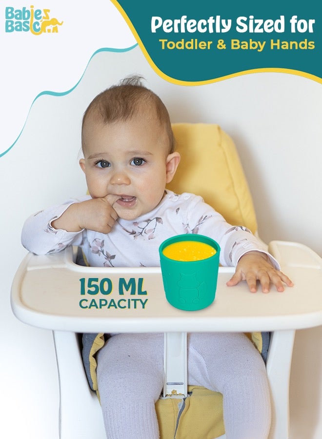 بابيز_بيسك كوب تدريبي سيليكون للأطفال، خالٍ من مادة البيسفينول أ. - Image 3