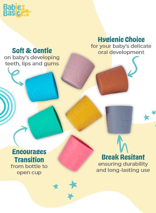 بابيز_بيسك كوب تدريبي سيليكون للأطفال، خالٍ من مادة البيسفينول أ. - Image 4