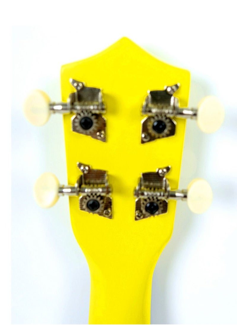 null - Mike Music 21inch ukulele with Bag, Strap, Pick, and Extra Strings (Yellow) - Image 1