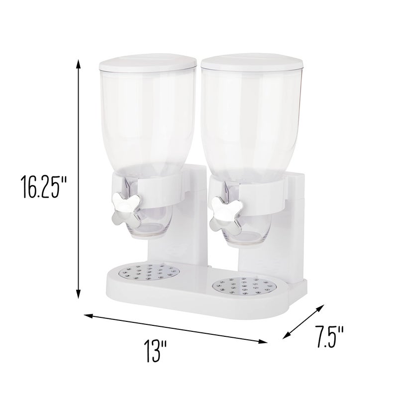 Honey Can Do زيفرو / GAT201C موزع طعام جاف ضروري، تحكم مزدوج، أبيض/كروم - Image 3