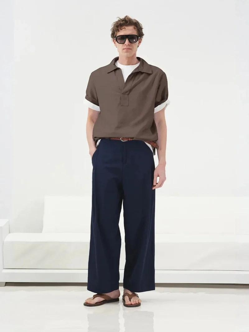 جيستو GIESTO Relaxed Fit Short Sleeve Poplin Shirt