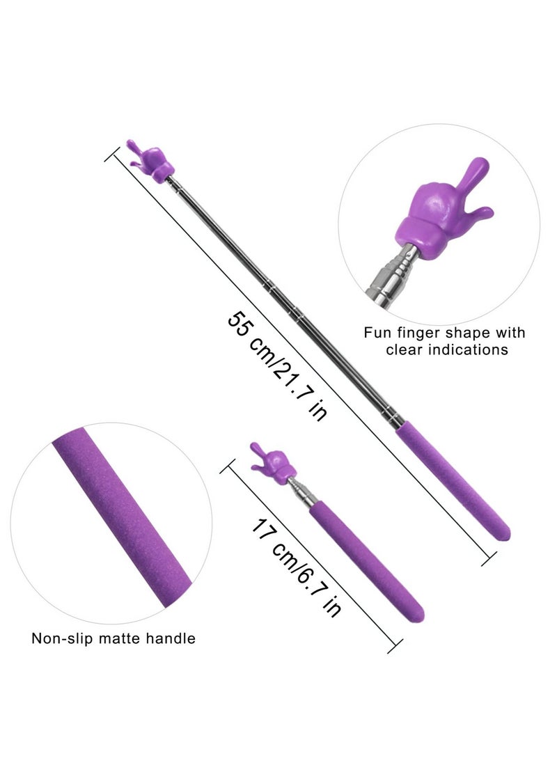 Excefore - Children Finger Reading Stick, Point Reading Pen Kindergarten Student Teacher Teaching Reading Picture Book Finger Shape Mini Pointer Stick 4PCS - Image 1