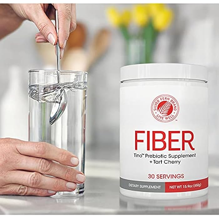 Silver Fern Tino High Fiber Supplement Powder - Non-GMO, Pre-Biotic, Water Soluble, Digestive Friendly, Powdered Mix - Add to Water, Juice, Shakes, Cereal & More (2 Canisters - 15.9 Oz. ea.) - Image 4