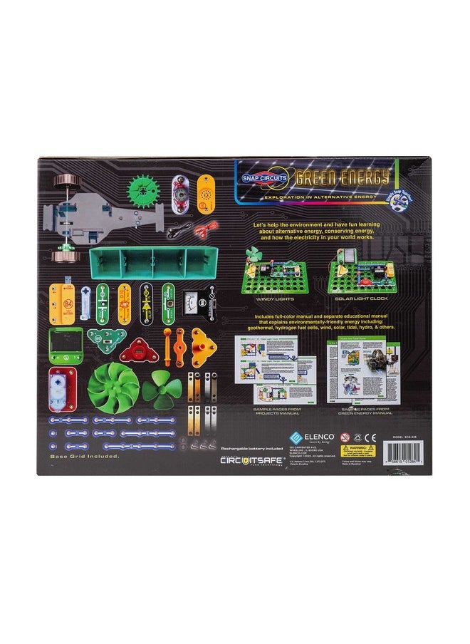 Snap Circuits Snap Circuits Green Energy Electronics Exploration Kit | Over 125 Exciting STEM Projects | Full Color Project Manual | 45+ Snap Circuits Parts | STEM Educational Toys for Kids 8+  - Image 2