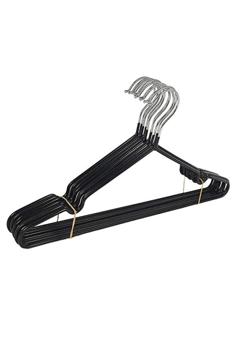 10-Piece Metal Wire Hanger Black/Silver 40x22 cm - Image 1