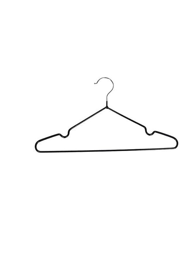 10-Piece Metal Wire Hanger Black/Silver 40x22 cm - Image 3