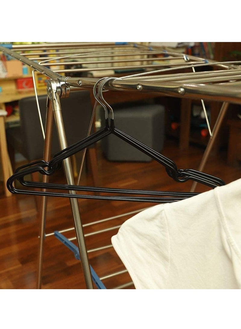 10-Piece Metal Wire Hanger Black/Silver 40x22 cm - Image 5