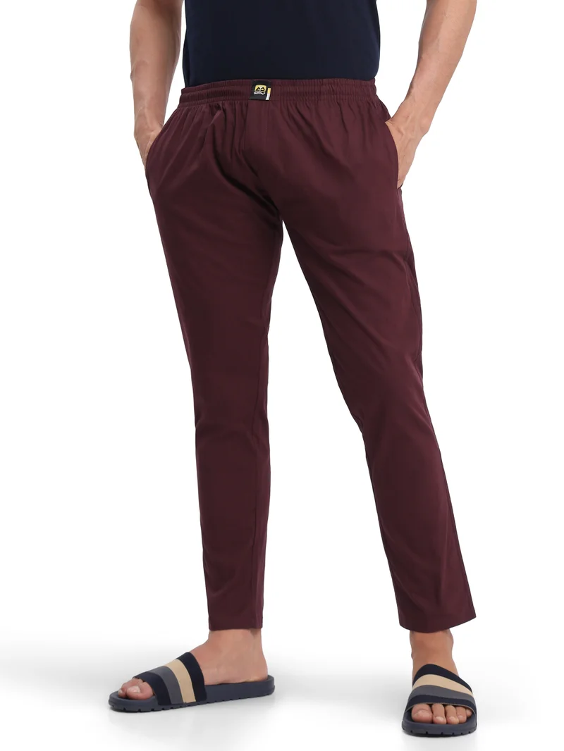 Maroon Regular-fit Pyjamas