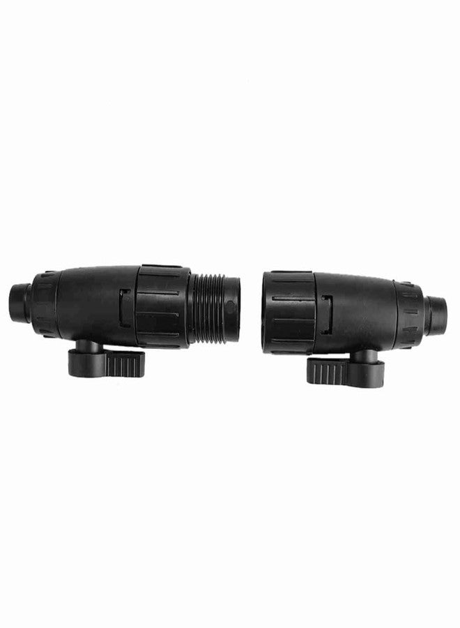 Chiffonade Black ABS Plastic Fish Tank Valve Interface Connector Quick Release Connector Control Hose Valve for Aquarium(12mm/0.5inch) - Image 1