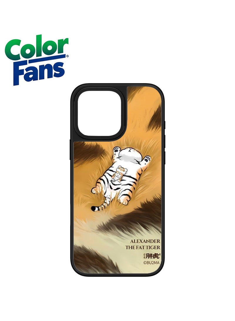 Color Fans iPhone 14 Pro Max Cozy Tiger Lounge Case  - Warm Orange Fur Accents