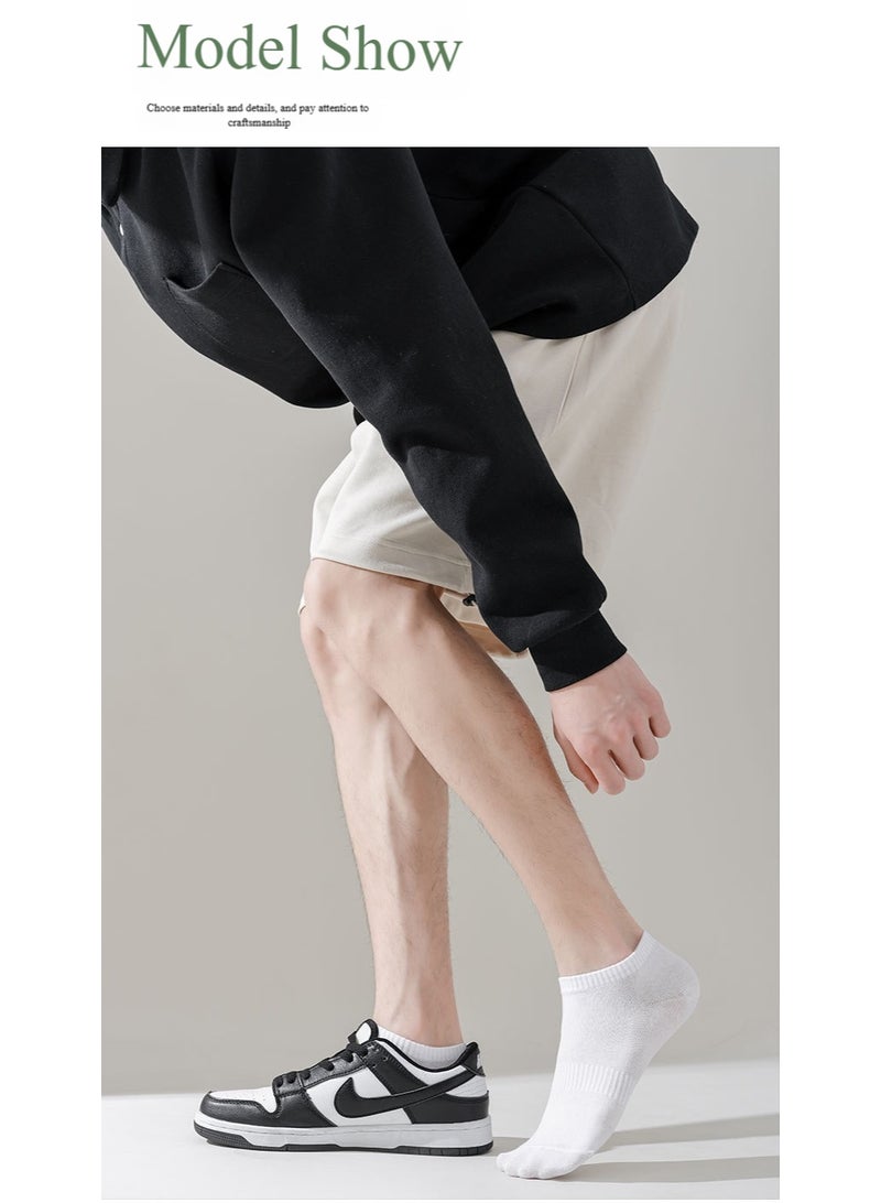 YOKA Men's Sports Socks (10-Pack) - Pure White - Low-Cut, Ultra-Comfortable Cushioning, Breathable and Moisture-Wicking, Odor-Resistant - Perfect for an Active Lifestyle and Sports - Image 2