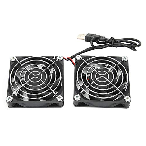 PUSOKEI Dual Cooling Fans for Router, 5V USB Dual Cooling Fan Router heatsink for RT?AC68U AC86U EX6200 AC15 - Image 5