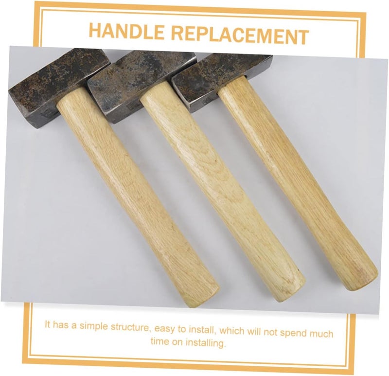 Wooden Hammer Handle Replacement Solid Wood Grip Compatible with Multiple Hammer Models for Easy Repair and Extended Tool Life - Image 4