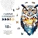 Purdicra Wooden Jigsaw Puzzles Forest Owl Wooden Puzzles for Adults with Unique Shape Adult Jigsaw Puzzle Birthday Gifts for Adults Women Men 114x69 120pcs - Image 4
