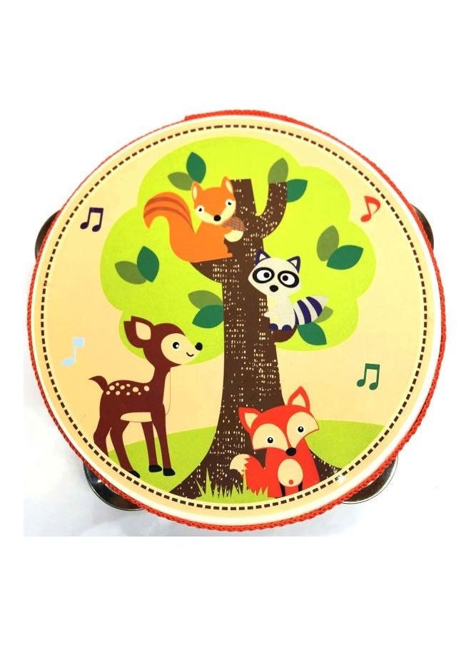 NIBEMINENT Forest Themed Wooden Tambourine L22985 25cm  - Image 4