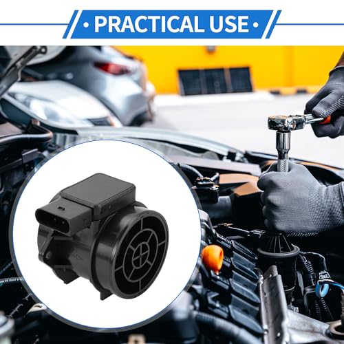 VekAuto Mass Air Flow Sensor Assembly Compatible for Hyundai Sonata 2006-2008 L4 2.4L,Durable Plastic Metal Black - Image 2