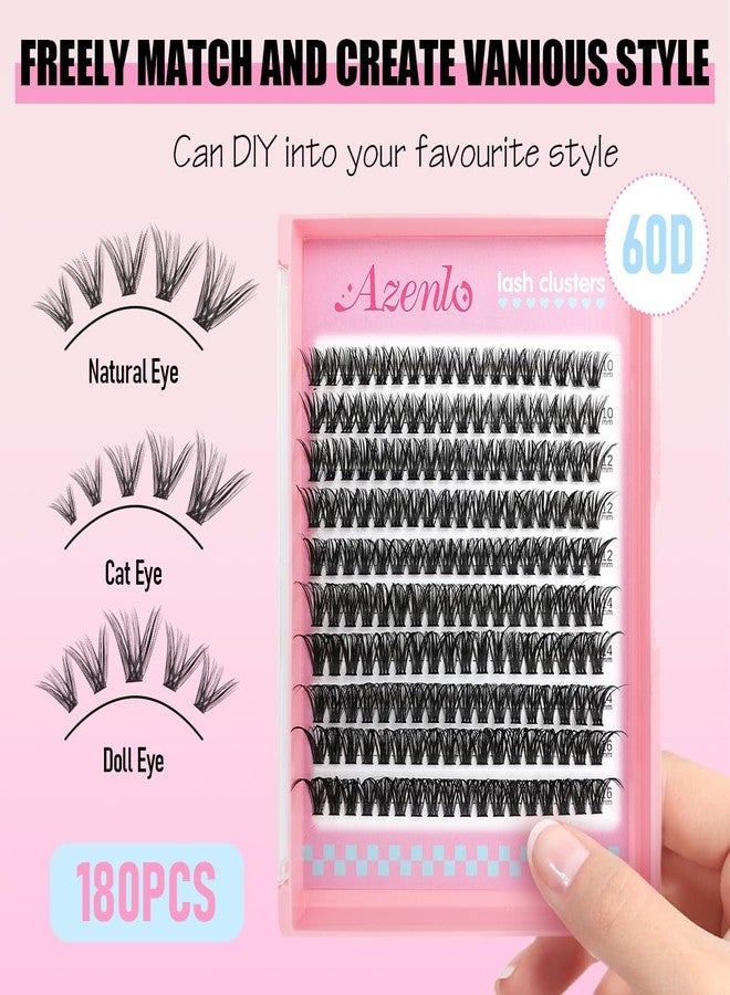 Azenlo Natural Lash Clusters Kit Wispy Eyelash Clusters 120 pcs Cluster Eyelash Extensions C Curl Individual Lashes 10-16 mm Mix Length Natural Look (60D KIT 120 Pcs) - Image 3
