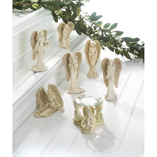 Zingz & Thingz Gifts & Decor Zingz & Thingz Trio Figurine Base Resin Oil Warmer, Angelic Trio, 5.75x5.125x4.625 - Image 3
