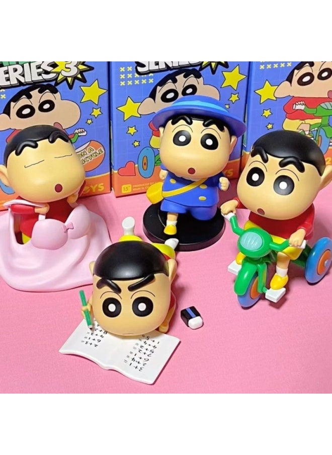 null - Crayon Shin-chan Daily Series Blind Box Cute Trendy Play Series Peripheral Hand-made Desktop Cake Decoration Birthday Ornaments-Color:3 Blind Boxes [not Repeated]-Specifications:Crayon Shin-chan [daily 3 Series] - Image 1