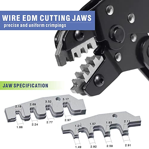 WEKESIGO SN-2549 Ratcheting Crimping Tool 0.08-1.0 mm ² 18-28AWG for PH2.0/XH2.54/2.54/2.8/3.0/3.96/4.8/KF2510/JST Dupont style Terminal - Image 3