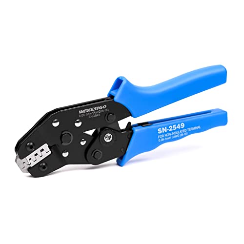 WEKESIGO SN-2549 Ratcheting Crimping Tool 0.08-1.0 mm ² 18-28AWG for PH2.0/XH2.54/2.54/2.8/3.0/3.96/4.8/KF2510/JST Dupont style Terminal - Image 1