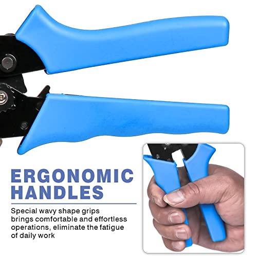 WEKESIGO SN-2549 Ratcheting Crimping Tool 0.08-1.0 mm ² 18-28AWG for PH2.0/XH2.54/2.54/2.8/3.0/3.96/4.8/KF2510/JST Dupont style Terminal - Image 5
