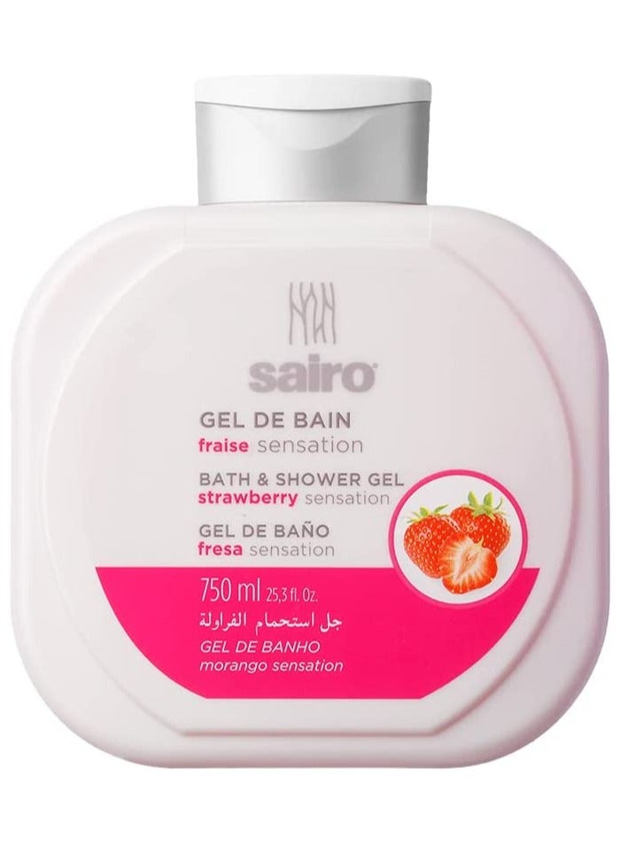 Sairo Bath And Shower Gel - Strawberry Sensation , 750 Ml - Image 1