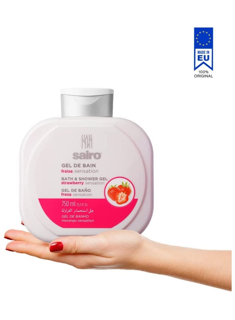 Sairo Bath And Shower Gel - Strawberry Sensation , 750 Ml - Image 3