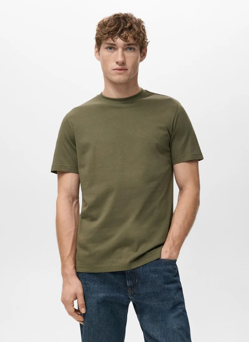 Mango Man 100% cotton slim-fit t-shirt