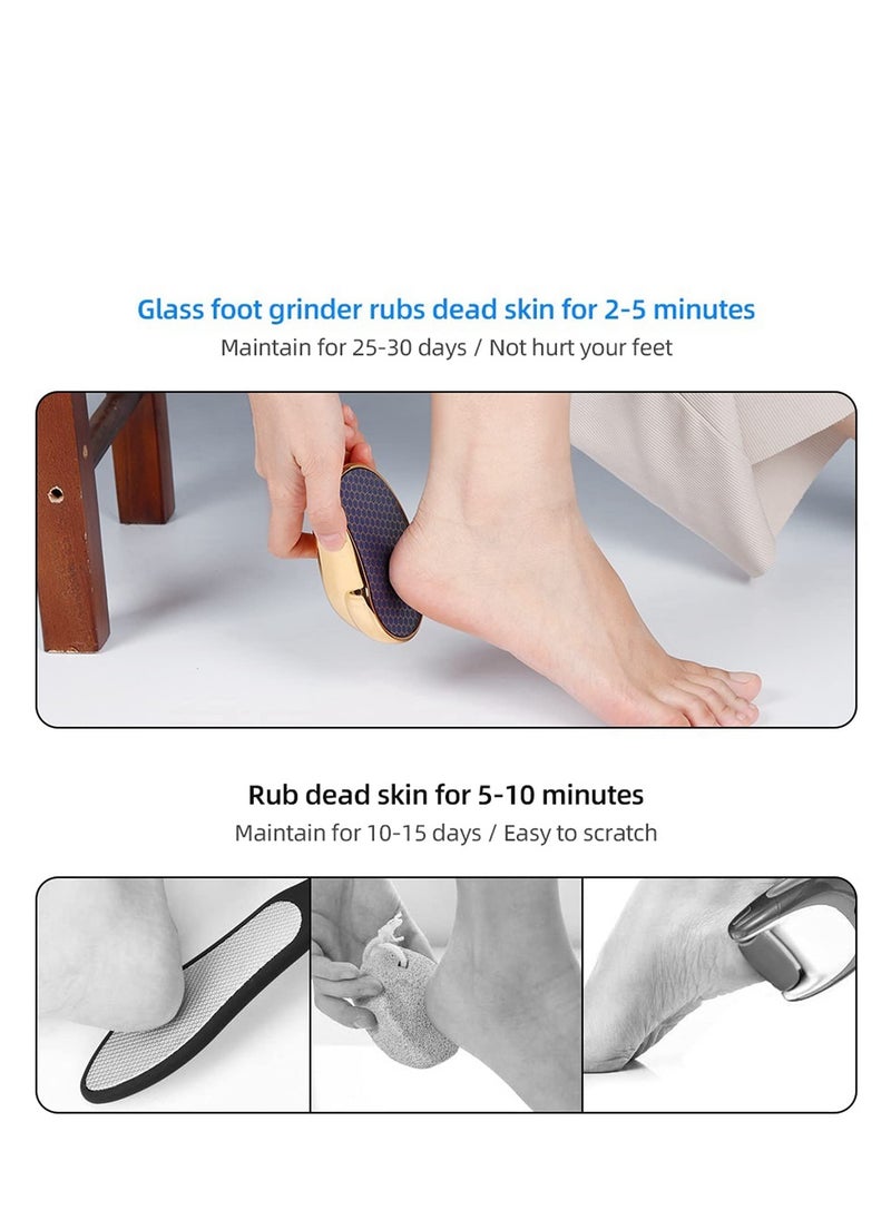 Bukela Glass Callus Remover Foot File, Foot Care Scraper for Hard Skin Pedicure Tool Home Salon Feet Scrubber Rasp Corn Removal High-Density Fine Glass Crystal Foot Spa File for Man Women(1 Pack)  - Image 4
