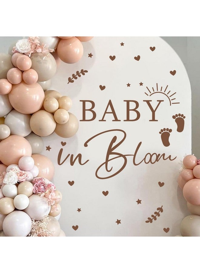 HATARU Baby in Bloom Sign Baby Shower Party Decals Gender Reveal Decorations for Balloon Arch Girl or Boy Vinyl Stickers for Backdrop He or She Pregnancy Party Supplies Oh Babys Signs for Wall Background - Image 1
