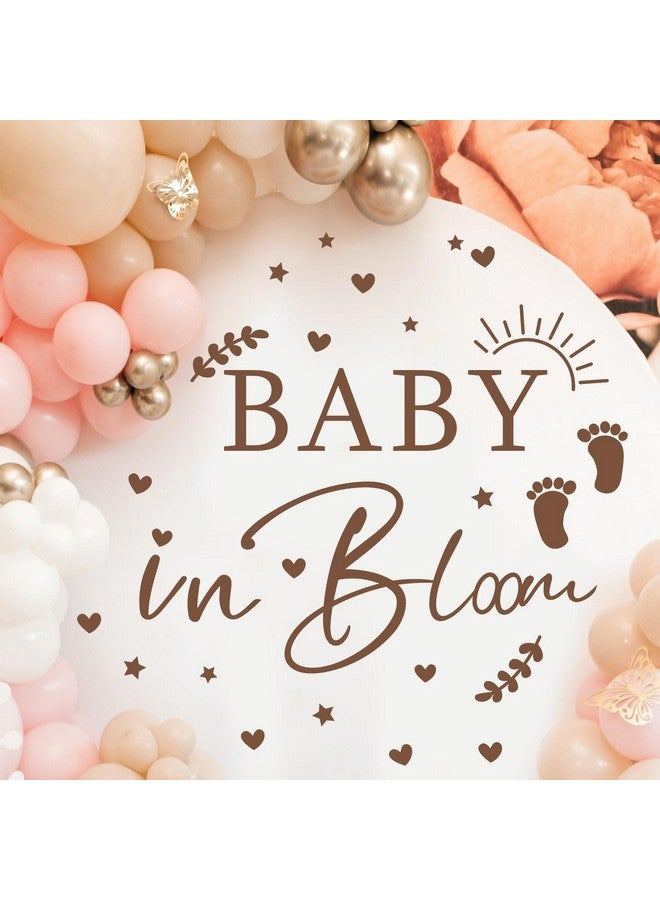 HATARU Baby in Bloom Sign Baby Shower Party Decals Gender Reveal Decorations for Balloon Arch Girl or Boy Vinyl Stickers for Backdrop He or She Pregnancy Party Supplies Oh Babys Signs for Wall Background - Image 2