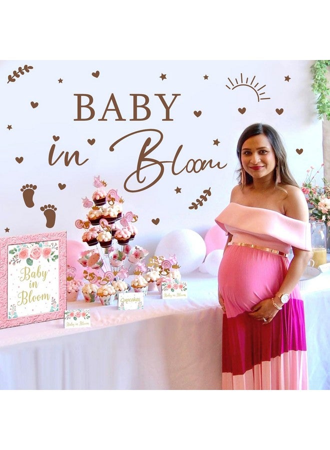 HATARU Baby in Bloom Sign Baby Shower Party Decals Gender Reveal Decorations for Balloon Arch Girl or Boy Vinyl Stickers for Backdrop He or She Pregnancy Party Supplies Oh Babys Signs for Wall Background - Image 5