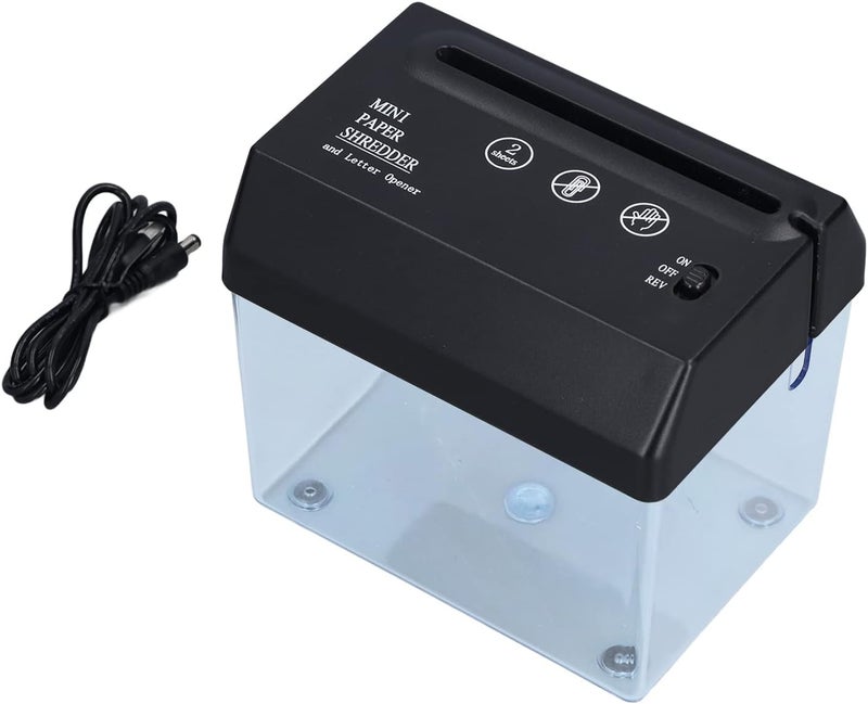 Portable Mini Paper Shredder USB, Compact Metal Knife Shredder, for Office School Home, Battery Powered - Image 4