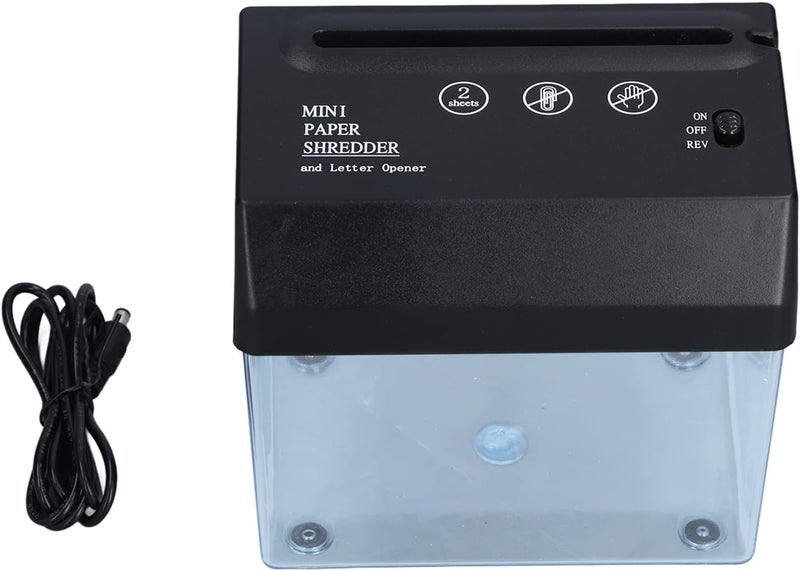 Portable Mini Paper Shredder USB, Compact Metal Knife Shredder, for Office School Home, Battery Powered - Image 1