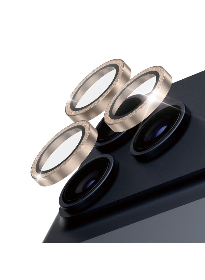 PanzerGlass iPhone 17 Pro Max / 17 Pro / 16 Pro Max / 16 Pro Camera Lens Protector Hoops, Rings w/ High Clarity, Anti-Scratch Anti-Fingerprint, No Image Distortion, Easy Install, Glitter Gold - Image 1