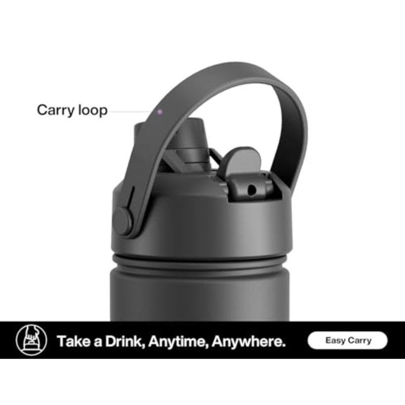 Insulated Water Bottle with 2-in-1 Straw and Spout Lid, Keep Cold 24H, Leak-Proof, Fits in Car Cup Holder, Stainless Steel Water Bottle for Sports, Travel, and School - Image 5