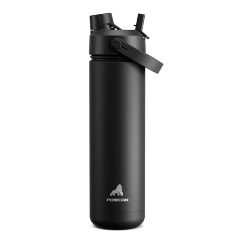 Insulated Water Bottle with 2-in-1 Straw and Spout Lid, Keep Cold 24H, Leak-Proof, Fits in Car Cup Holder, Stainless Steel Water Bottle for Sports, Travel, and School - Image 1