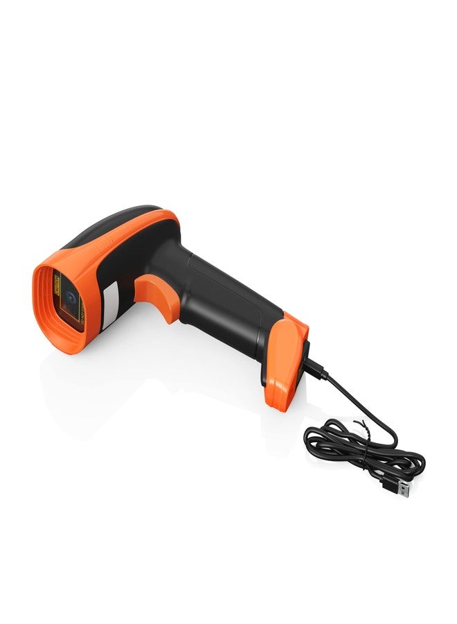 Ambir ماسح الباركود السلكي/USB AMBIR BR100: يدعم الباركود أحادي وثنائي الأبعاد، وPDF417، وQR. أنظمة التشغيل: ويندوز، ماك، لينكس، أندرويد. يقرأ: شاشات الهواتف/الأجهزة اللوحية، والباركود المجعد/منخفض الجودة. جهاز HID - التوصيل والتشغيل - أسود/برتقالي - Image 2