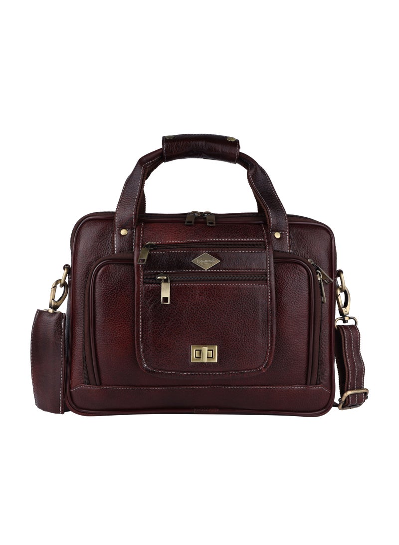 LAVERI LEATHER Genuine Leather Office And Travel Document Laptop bag - Style Code 423  - Image 1