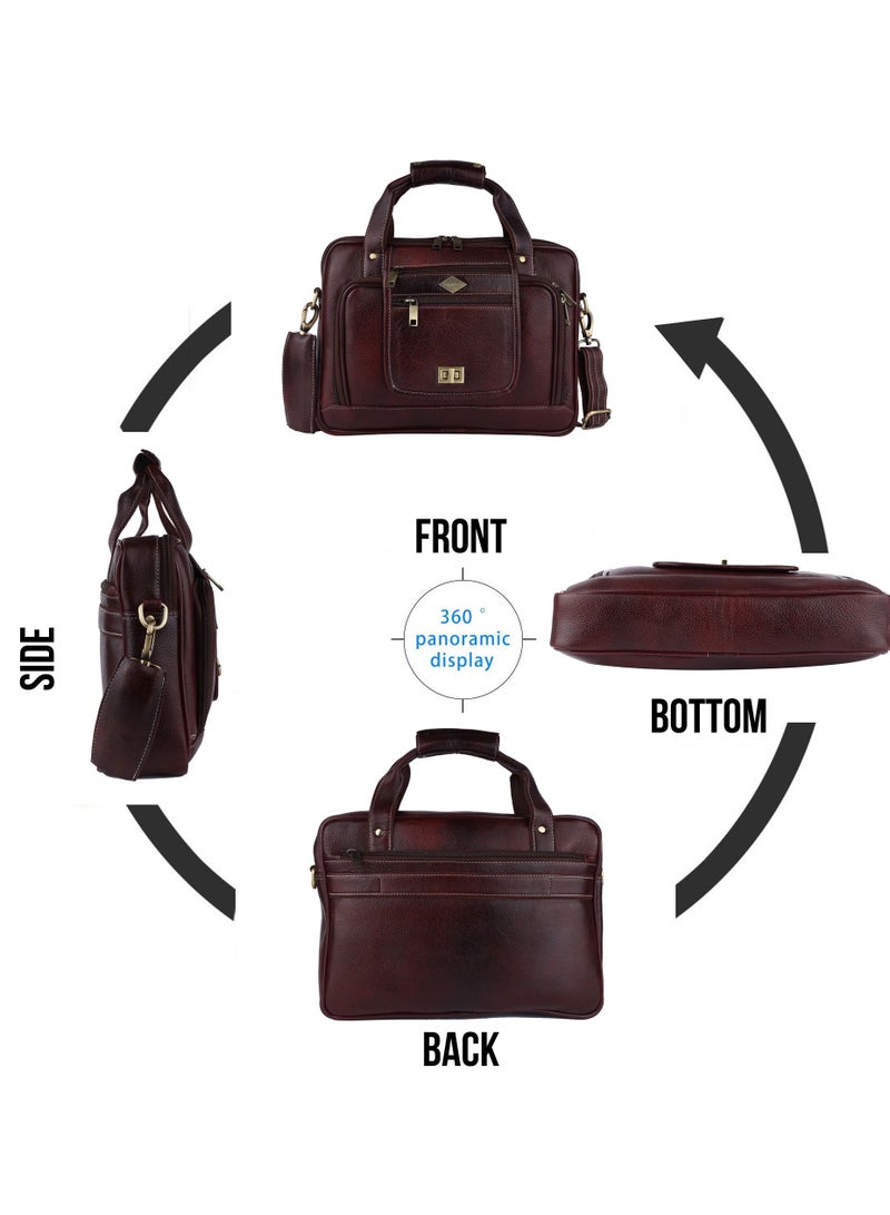 LAVERI LEATHER Genuine Leather Office And Travel Document Laptop bag - Style Code 423  - Image 4