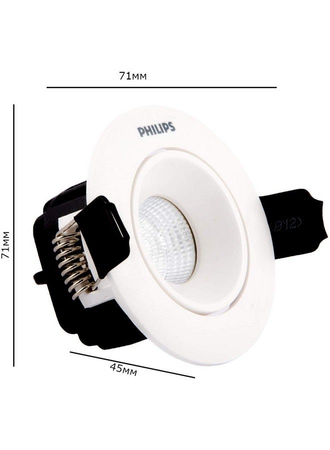 Philips 3W Astra Spot Tilt Cool White Recessed Ceiling Lamp (Pack of 4) - Image 5