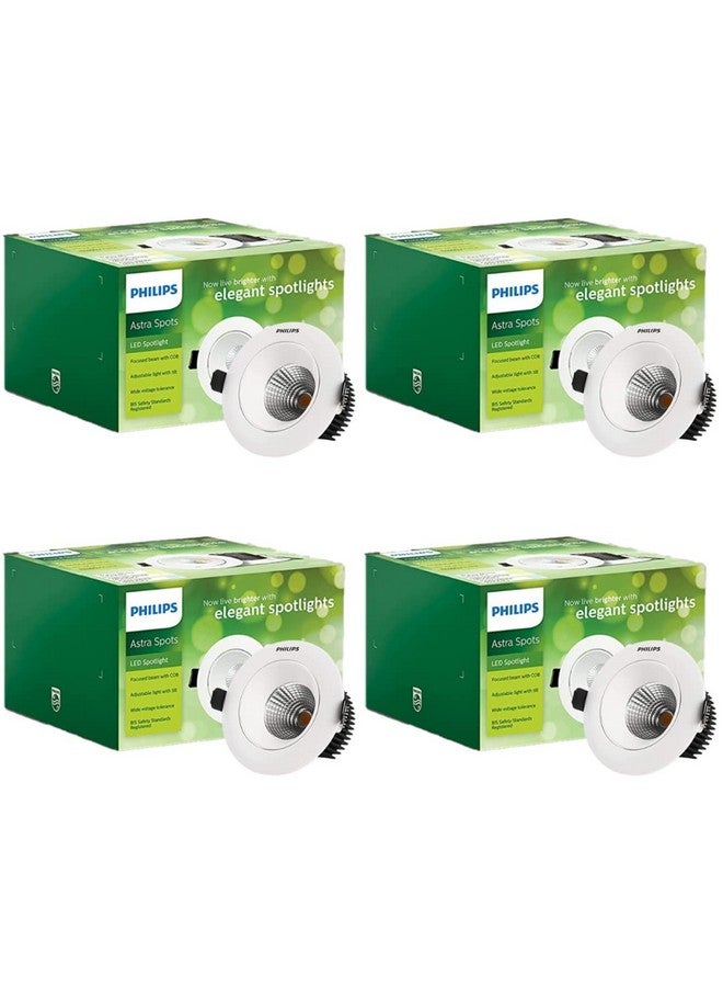 Philips 3W Astra Spot Tilt Cool White Recessed Ceiling Lamp (Pack of 4) - Image 1