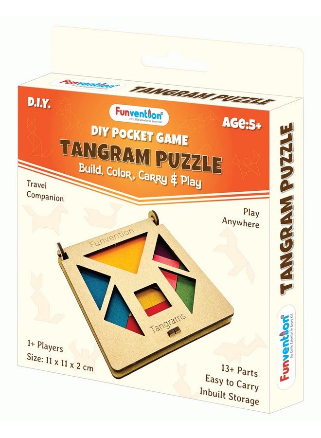 Funvention- for Little Scientist in Every Kid Diy Tangram Pocket Travel Game For Kids 4+ Years,Fun Learning Educational Board Game,Best Birthday Return Gifts - Image 1