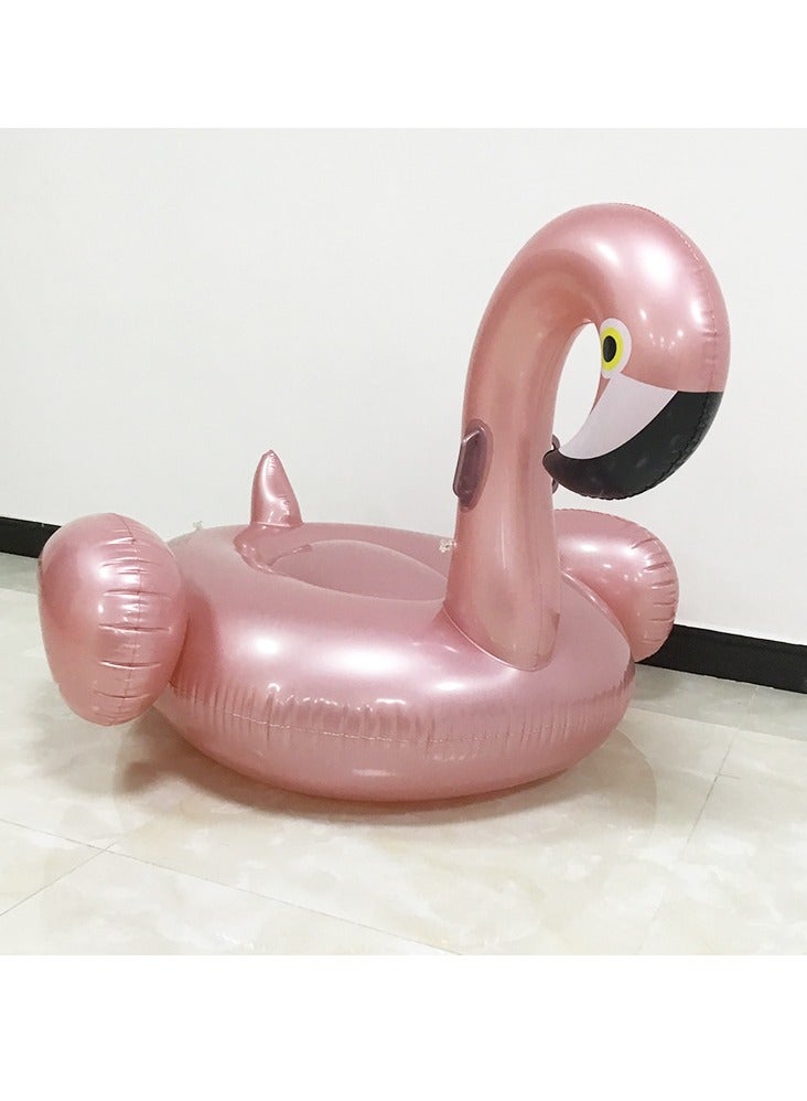 RedMapleTEK Float thickened 190CM rose gold flamingo floating bed adult water mount 150 * 140 * 110CM - Image 2