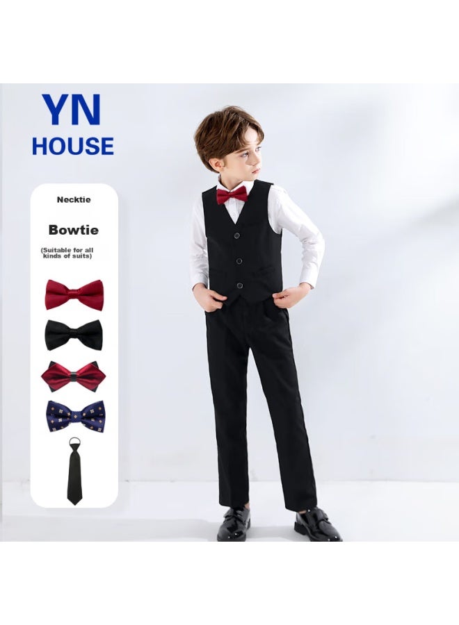Yinuofang Children's Suit Bow Tie For Boys And Girls, Student Formal Wear Bow Tie: Black - Image 5