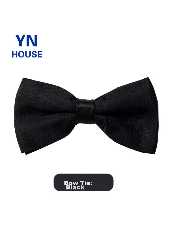 Yinuofang Children's Suit Bow Tie For Boys And Girls, Student Formal Wear Bow Tie: Black - Image 3