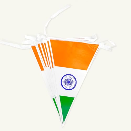 SpecialYou.in Special You Republic day decoration items, Tri-color Tiranga hanging for Republic day decoration Props, Hanging Decorative Items - 4 flags set, (1 set-10 pcs) - Image 5